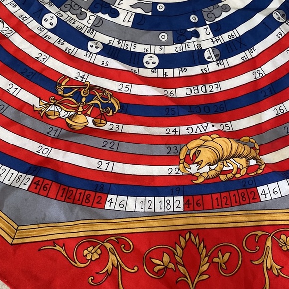 Vintage SILK SCARF 🧣 the 12 horoscopes The Sun I. MAGNIN & Co 28” by 29” - Picture 9 of 16